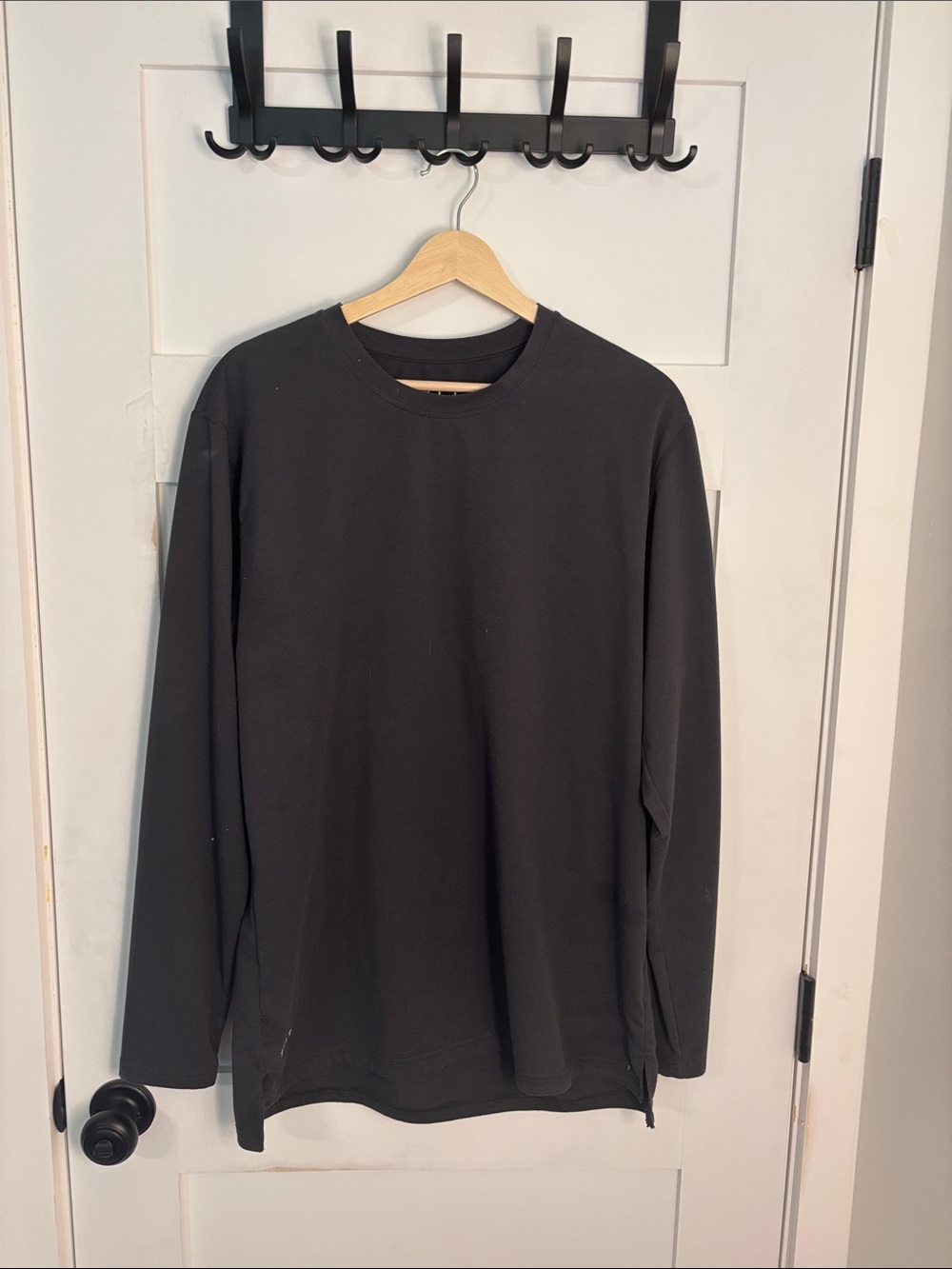 BYLT Basics Split Hem long sleeve t shirt